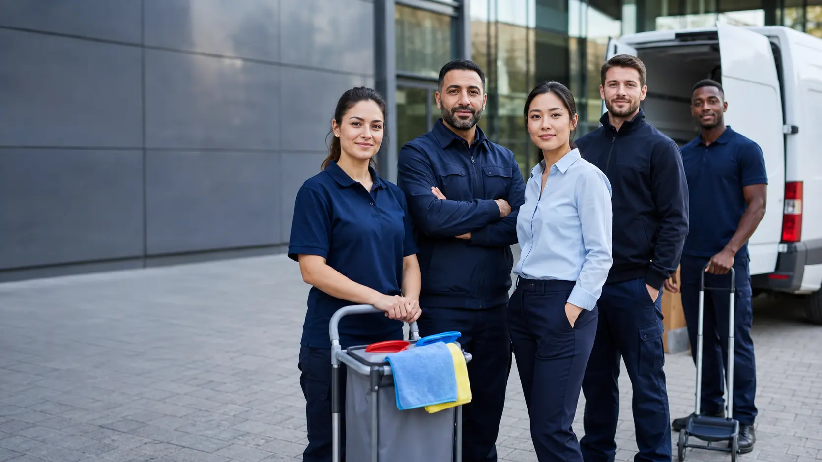 Professionelles Team für Reinigung, Sicherheit und Logistik